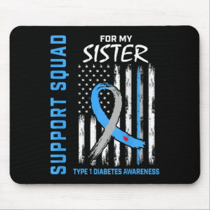 Mousepad T1d Irmã Tipo 1 Sinalizador de Sensibilização para