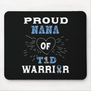 Mousepad T1D Orgulho Diabetes da Nana Sensibilização Tipo 1