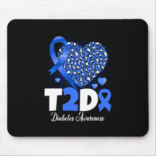 Mousepad T2d Pai diabético Mãe Cardíaco Tipo 2 Diabetes Awa
