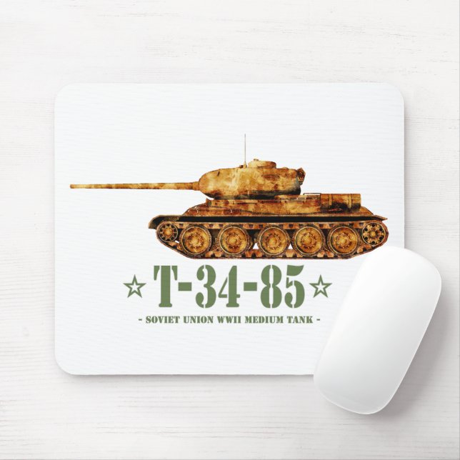 Mousepad T-34-85 Segunda Guerra Mundial, 2.ª Estação Soviét (Com mouse)