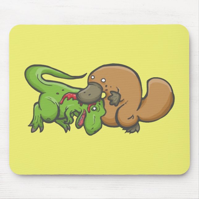 Mousepad T-rex contra Platypus (Frente)