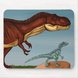 Mousepad T-Rex e Velociraptor