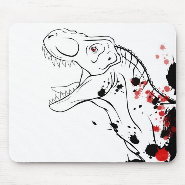 Mousepad T-Rex (Vermelho e Preto) (Frente)