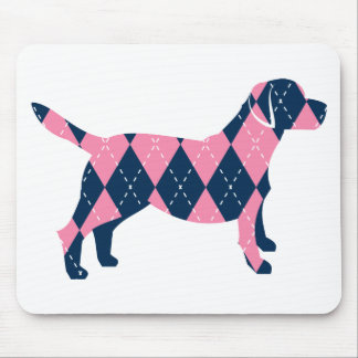 Mousepad T-shirt azul e cor-de-rosa do cão de Argyle