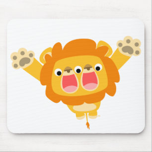 Mousepad T-shirt de leão de desenho bonitinho, com problema