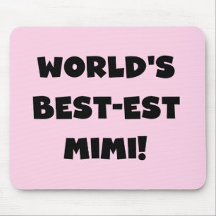 Mousepad T-shirt e presente pretos do texto Mimi do