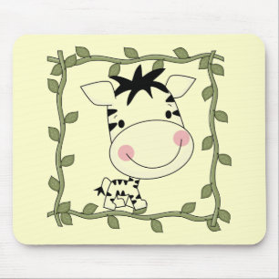 Mousepad T-shirt e presentes da zebra do bebê