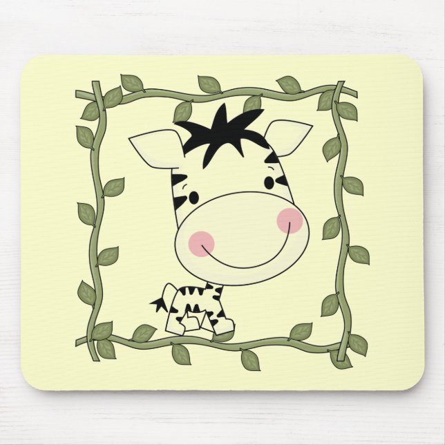 Mousepad T-shirt e presentes da zebra do bebê (Frente)