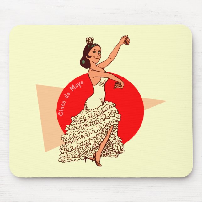 Mousepad T-shirt e presentes de Cinco de Mayo (Frente)