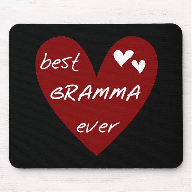 Mousepad T-shirt e presentes de Gramma do coração vermelho  (Frente)