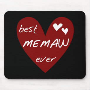 Mousepad T-shirt e presentes de Memaw do coração vermelho o