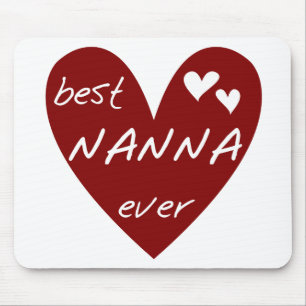 Mousepad T-shirt e presentes de Nanna do coração vermelho