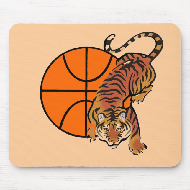Mousepad T-shirt e presentes do basquetebol do tigre (Frente)