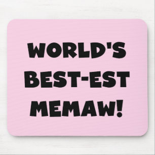 Mousepad T-shirt preto e branco do Melhor-est Memaw do