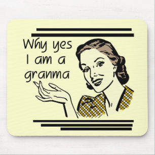 Mousepad T-shirt retros e presentes de Granma