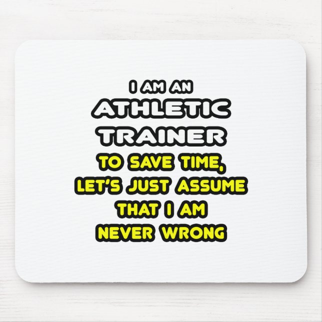 Mousepad T-Shirts de treino atlético engraçado (Frente)