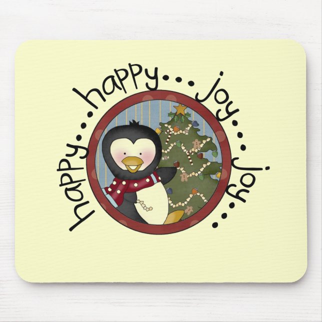 Mousepad T-shirts e presentes no feriado pinguim (Frente)