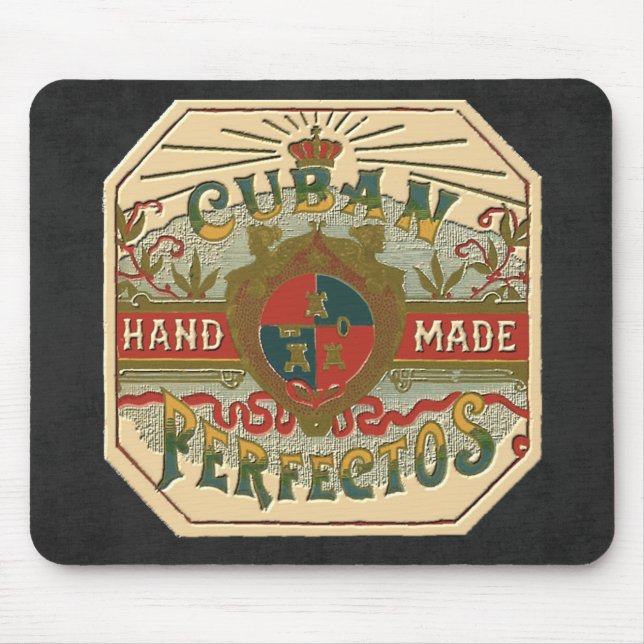 Mousepad Tabaco de Perfectos do cubano da etiqueta do (Frente)
