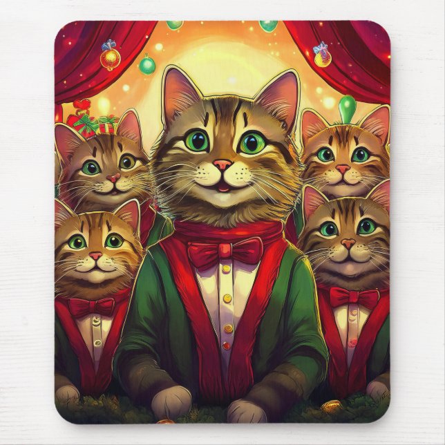 Mousepad Tabby Cat Choir (Frente)