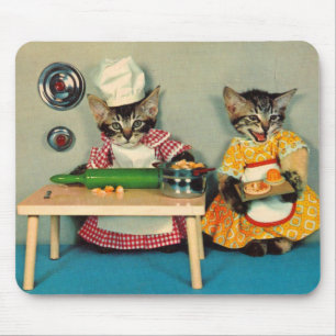 Mousepad tabby kitten chef e tabby kitten Assistant