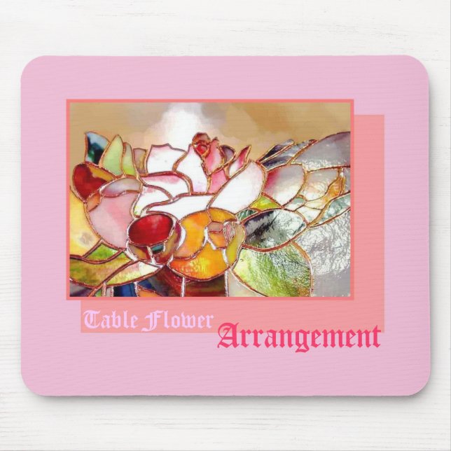 Mousepad Tablel Flower Arrangement Sweet Pink (Frente)