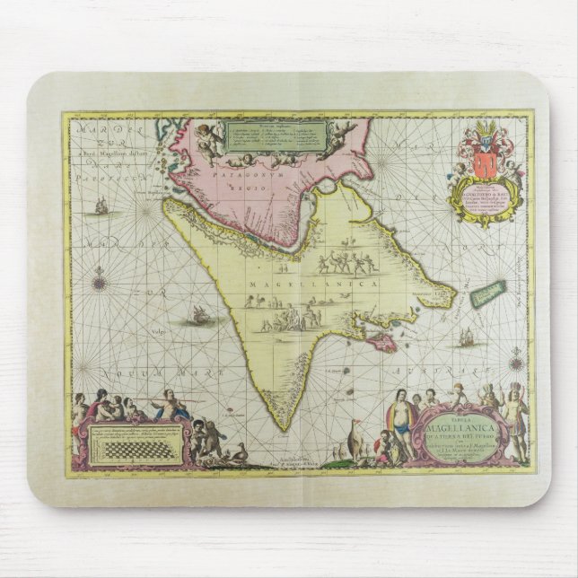 Mousepad Tabula Magellanica, Quatierrae del Fuego, placa 18 (Frente)