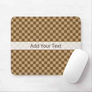 Mousepad Tabuleiro de damas clássico de Brown por Shirley