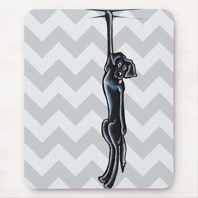 Mousepad Tabuleiro Negro Clingy Off-Leash Art™ (Frente)