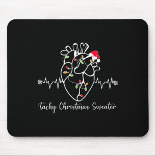 Mousepad Tachy Christmas Sweater Anatomy Heart Cardiac Nurs