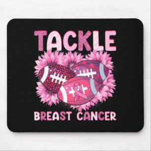 Mousepad Tackear o Cancer A da fita rosa do Cancer de futeb