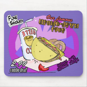 Mousepad Taco de cabeça para baixo do sanduíche do funk