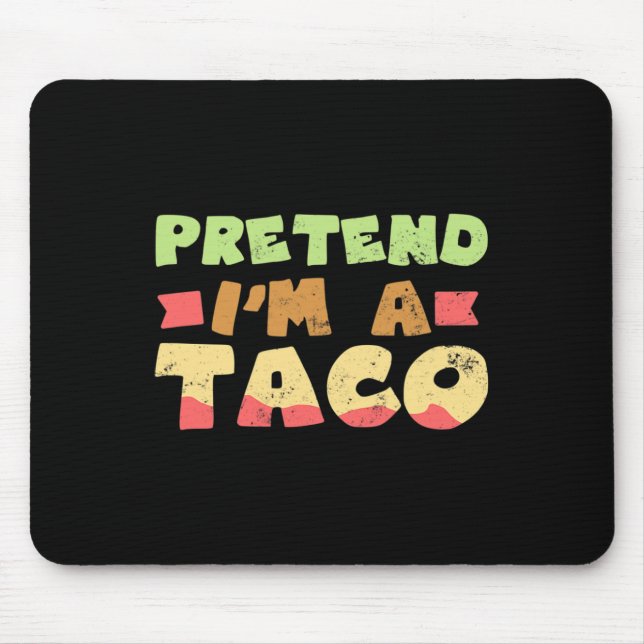 Mousepad Taco Halloween Design de Figurino Fingindo que sou (Frente)