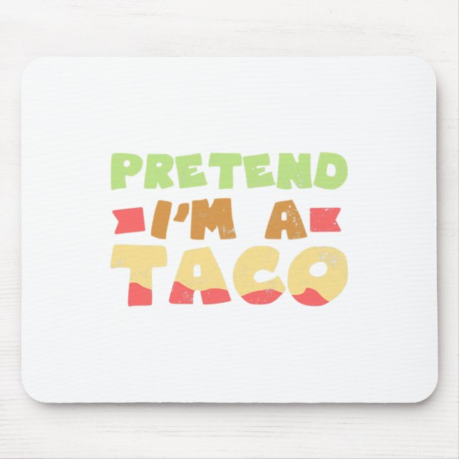 Mousepad Taco Halloween Design de Figurino Fingindo que sou (Frente)