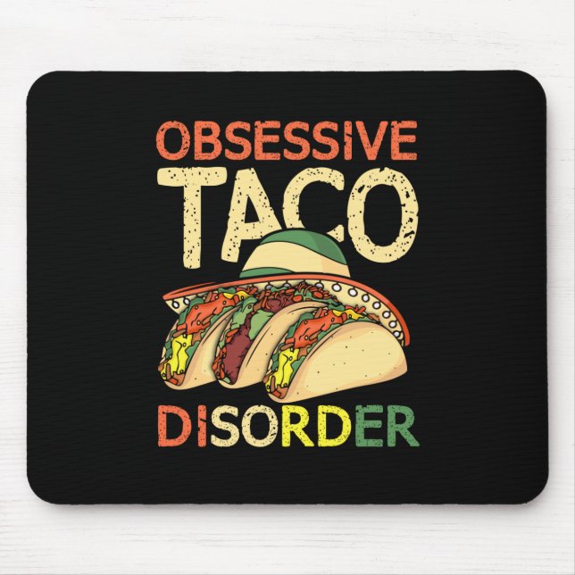Mousepad Taco Lover Women Men Comida Mexicana Tacos (Frente)