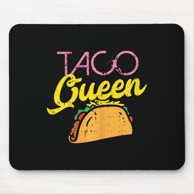 Mousepad Taco Queen Funny Cinco De Mayo Comida Foodie Mexic (Frente)