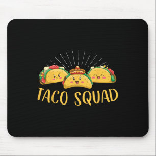 Mousepad Taco Squad Funny Cinco De Mayo Comida Foodie Mexic