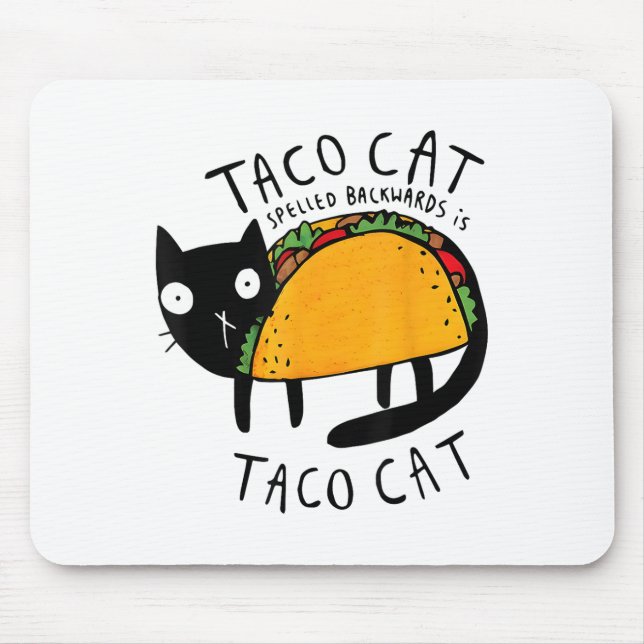 Mousepad Tacocat Ortografado Para Trás Engraçado Taco Cinco (Frente)