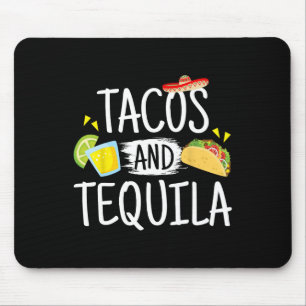 Mousepad Tacos Engraçados E Tequila Mexicana Sombrero Tee G
