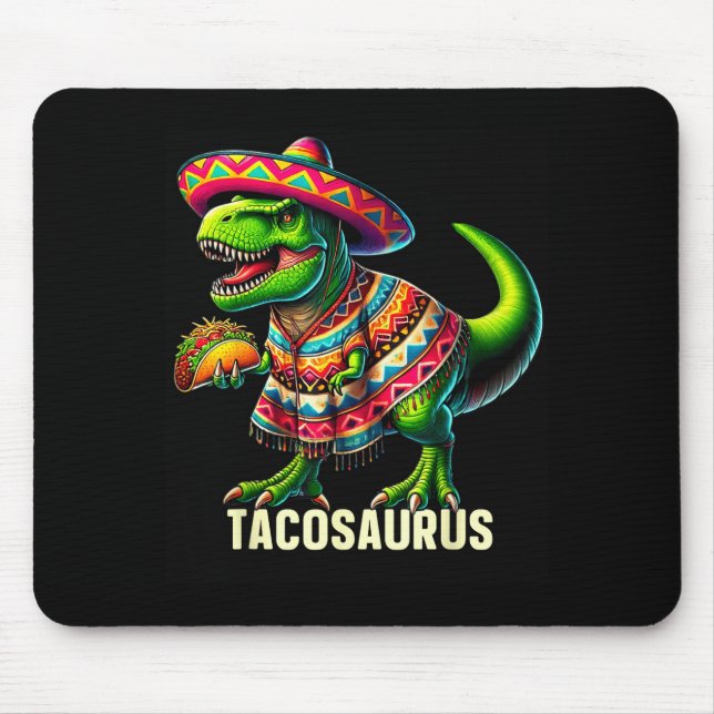Mousepad Tacosaurus taco dinossauro cinco de maio mexicanTa (Frente)