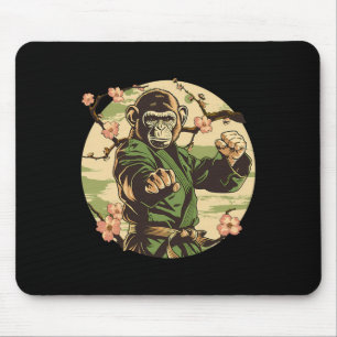 Mousepad Taekwondo Árvore Sakura Artes Marciais Kickboxing