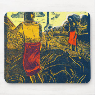 Mousepad Tahitian Women and Dog, Gauguin