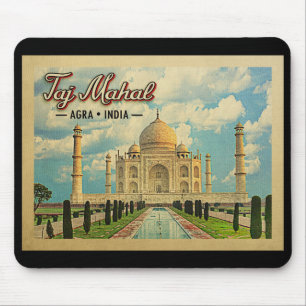Mousepad Taj Mahal Viagens vintage Índia