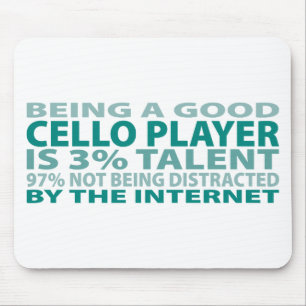 Mousepad Talento do jogador 3% do violoncelo