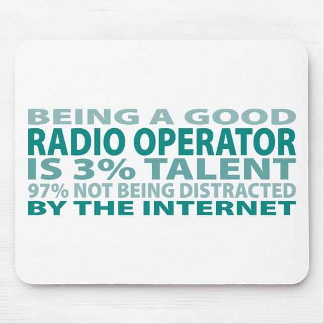 Mousepad Talento do operador de rádio 3% (Frente)
