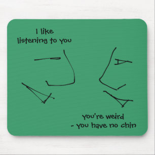 Mousepad Talk Head - humor bizarro e divertido