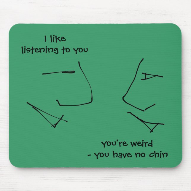 Mousepad Talk Head - humor bizarro e divertido (Frente)