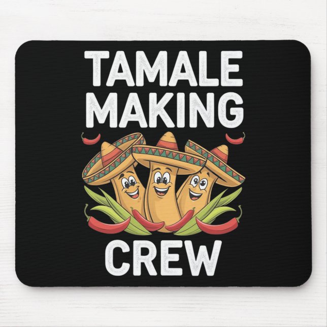 Mousepad Tamale Fazer Crew Engraçado Pijama de Natal Mexica (Frente)