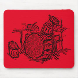 Mousepad Tambor kit rock banda grunge