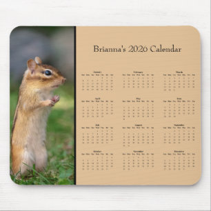 Mousepad Tâmia - Calendário personalizável para o ano intei