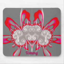 Mousepad TAMMY ~ FLUORO PINTA VERMELHA CINZA BRANCA ~ Fract